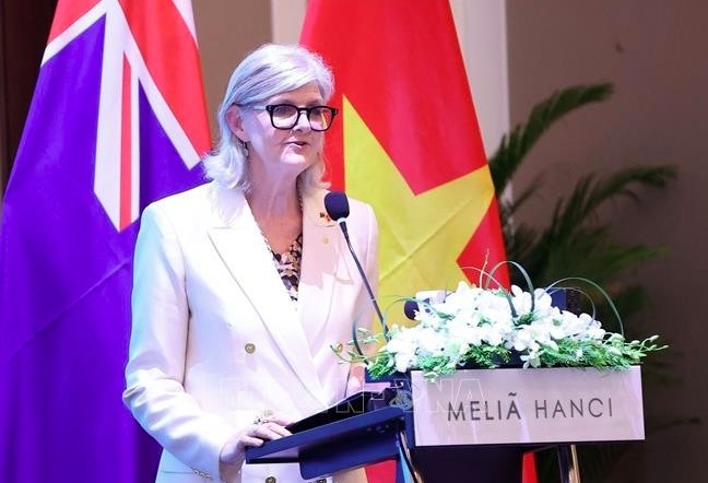 Australian Governor-General Sam Mostyn speaks at the Vietnam - Australia Forum 2025 (Photo: VNA)