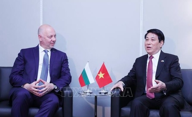 State President Luong Cuong meets Bulgarian Prime Minister Rosen Zhelyazkov. (Photo: VNA)