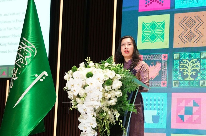 Deputy Foreign Minister Le Thi Thu Hang addresses the ceremony on September 23. (Photo: VNA)