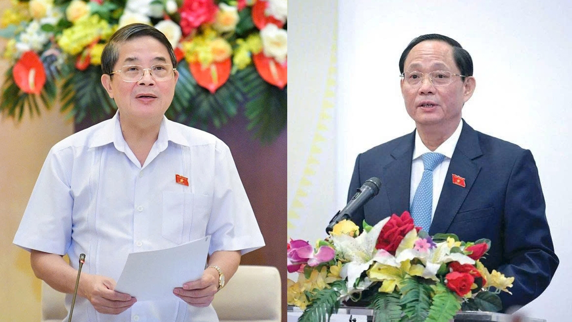 National Assembly Vice Chairmen Nguyen Duc Hai (L) and Tran Quang Phuong