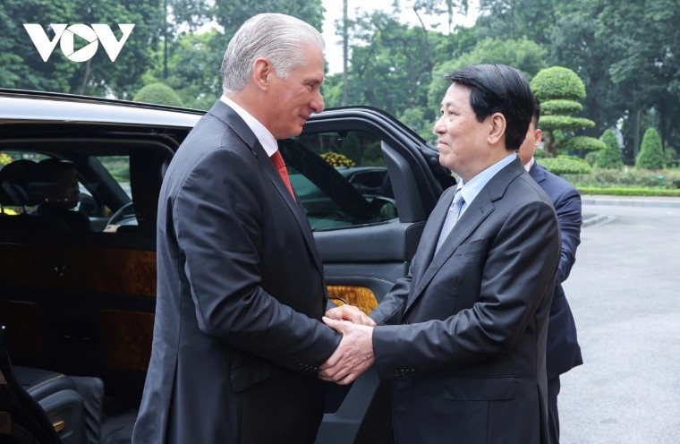 State President Luong Cuong welcomes Cuban First Secretary and President Miguel Díaz-Canel
