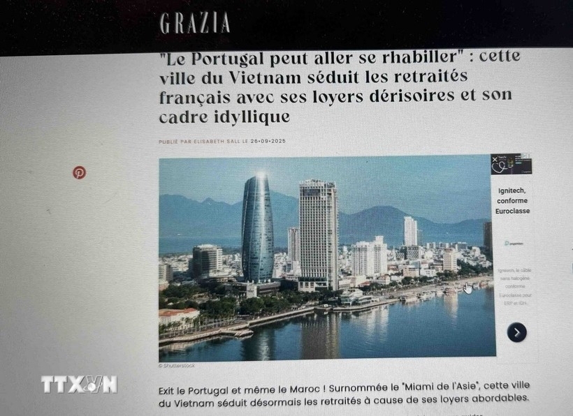 The article on Grazia says that more and more French retirees are choosing Da Nang as an ideal destination.