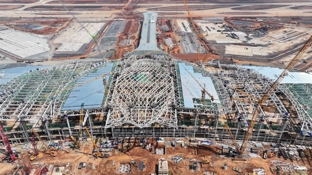 At the construction site of Long Thanh International Airport. (Photo: VNA)