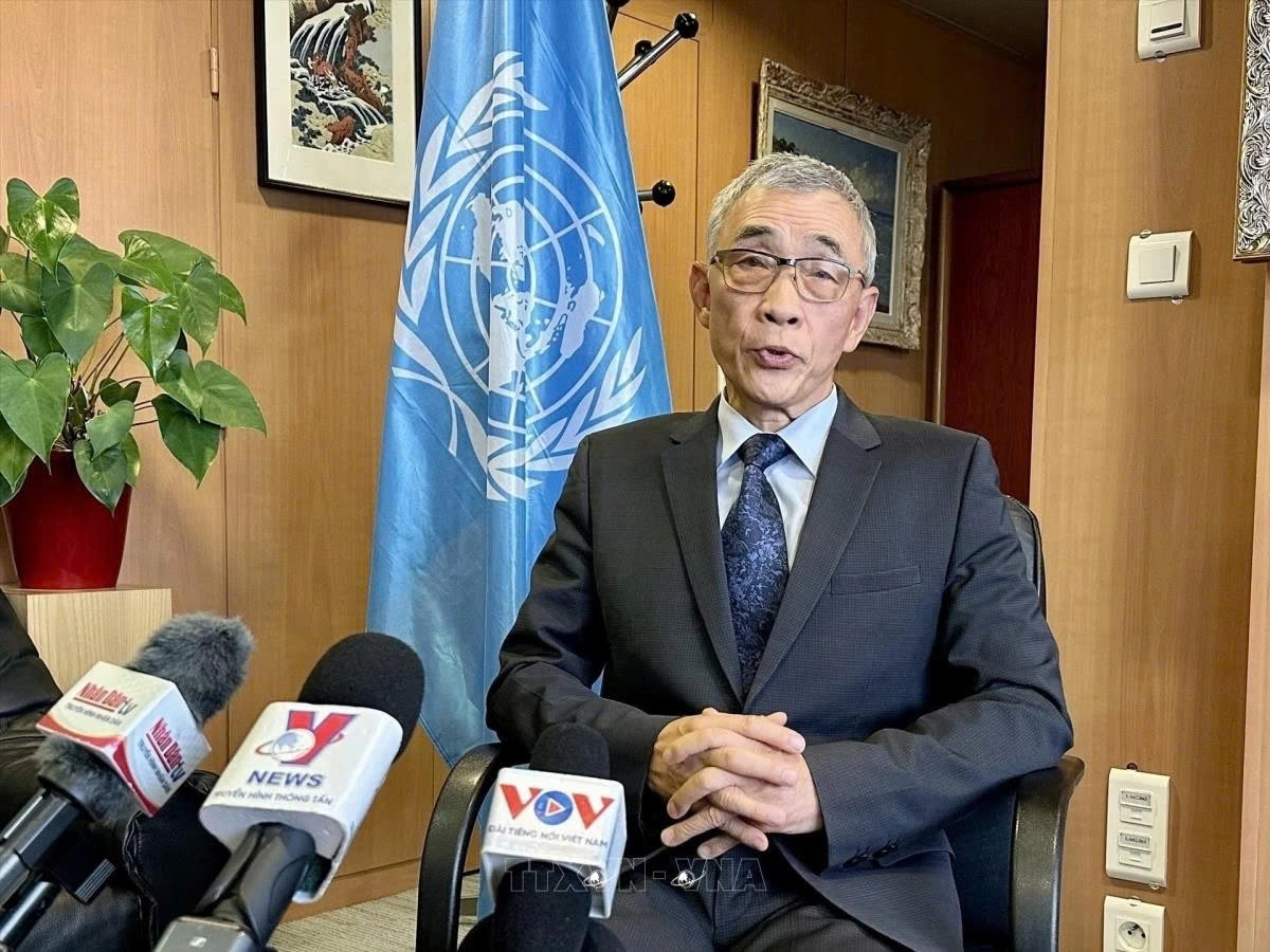 Qu Xing, Deputy Director-General of UNESCO in an interview granted to Vietnamese media workers. (Photo: VNA)