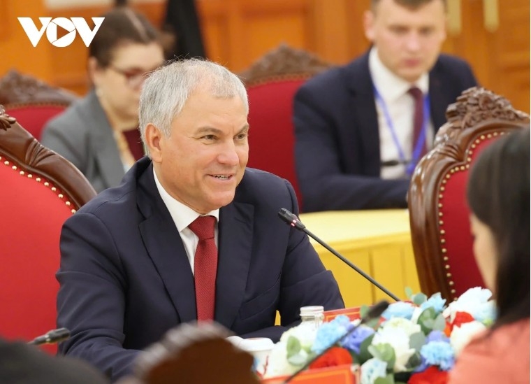  The Russian Duma Chairman stresses CPV’s leadership role in Vietnam’s development and defence