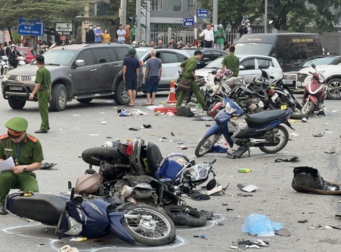 A scene of a traffic accident (Photo: techz.vn)