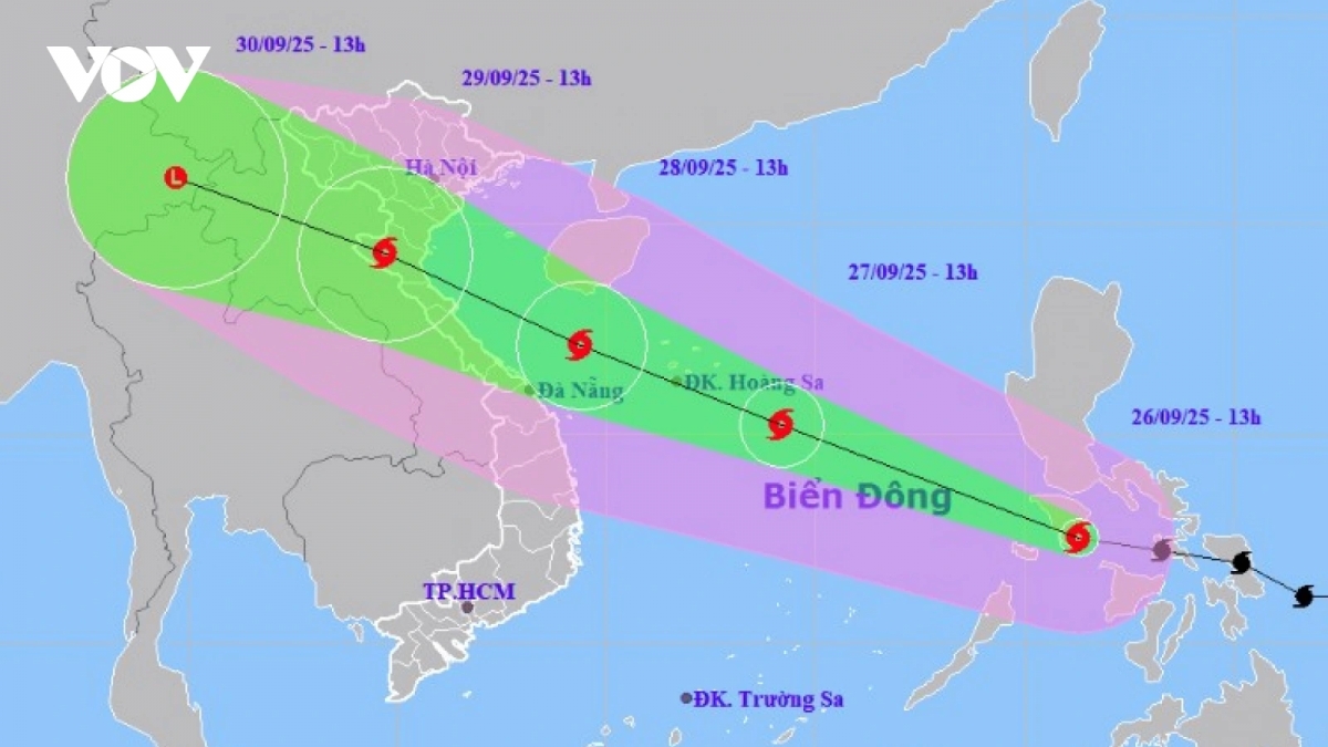 Typhoon Bualoi is moving very fast and is forecast to make landfall along the north-central coast of Vietnam on September 29