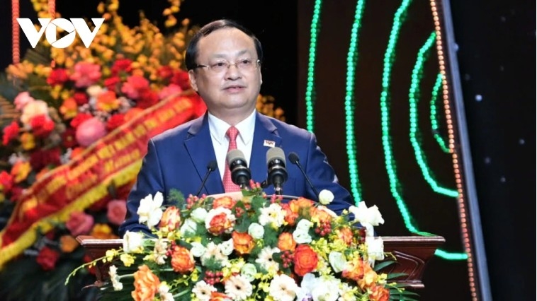 VOV President Do Tien Sy speaks at the ceremony