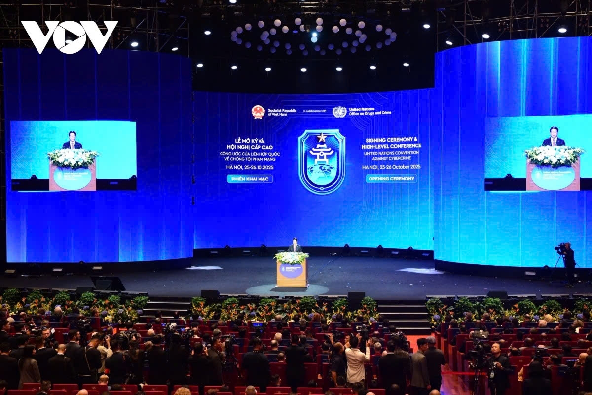 The ceremony brings together representatives from nearly 100 countries and more than 100 international and regional organizations, marking a historic moment of global cooperation in combating cybercrime.