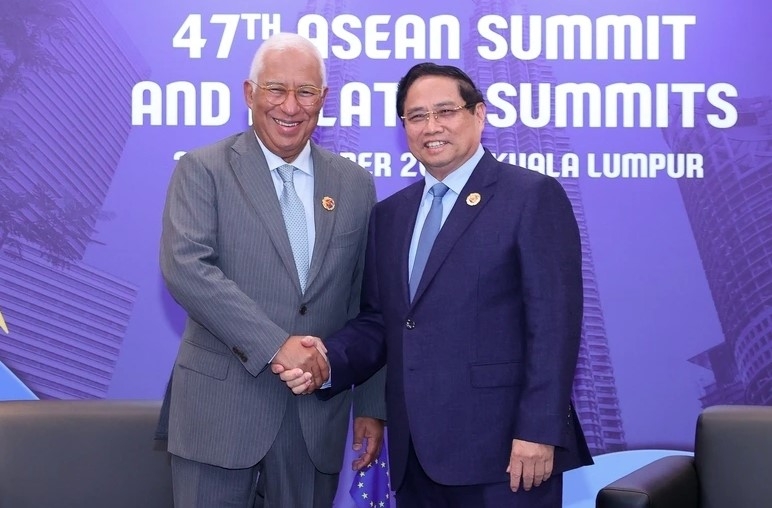 PM Pham Minh Chinh and President of the European Council Antonio Costa (Photo:VGP)