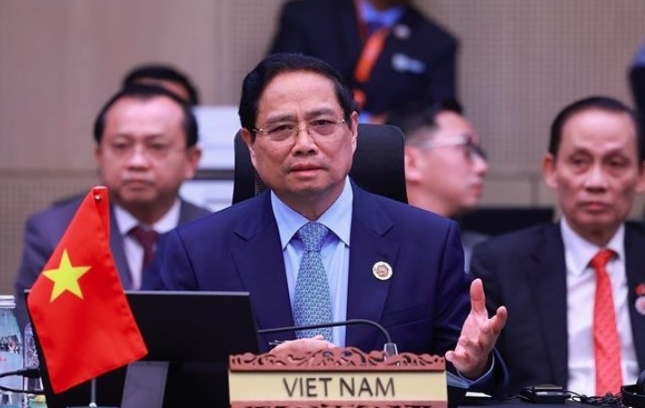 Prime Minister Pham Minh Chinh addresses the 28th ASEAN–Japan Summit in Malaysia (Photo: VNA)