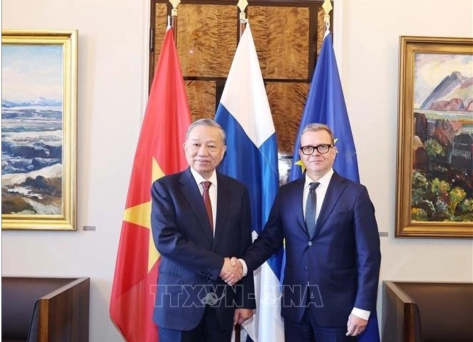 Party General Secretary To Lam meets with Finnish Prime Minister Petteri Orpo (Photo:VNA)
