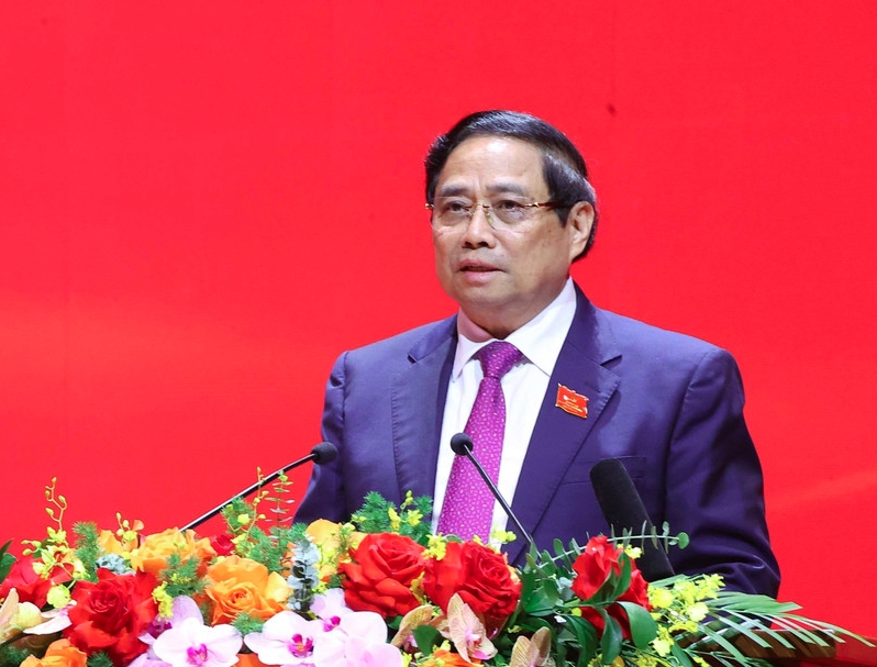 Prime Minister Pham Minh Chinh, who is also Politburo member and Secretary of the Government’s Party Committee, addresses the preparatory meeting of the first Congress of the Government’s Party Organisation on October 12. (Photo: VNA)