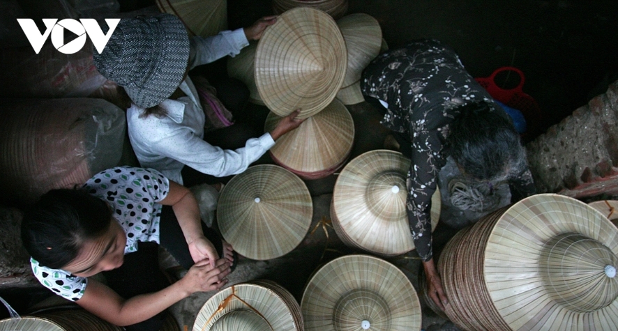 Conical hats of Chuong craft village in Hanoi