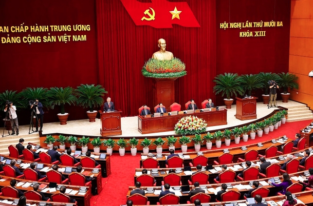 At the 13th Party Central Committee's 13th meeting. (Photo: VNA)