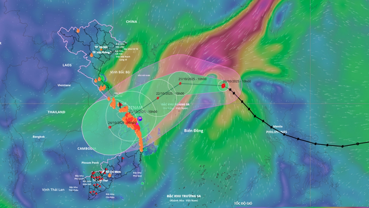 Central Vietnam is bracing for Typhoon Fengshen as it is moving toward the mainland. (Photo: vndmc)