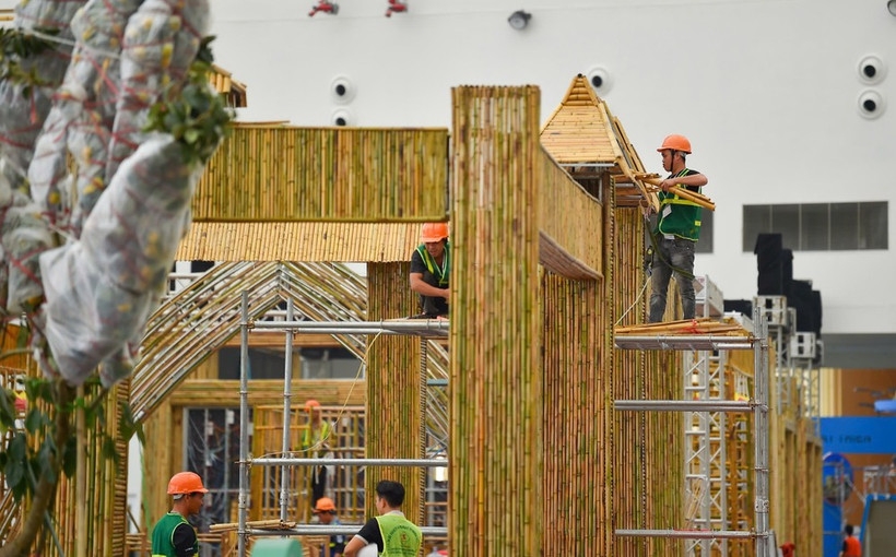 More than 90% of infrastructure items, including electricity, water supply, security and communications systems, have been completed for the Autumn Fair 2025. (Photo: VNA)