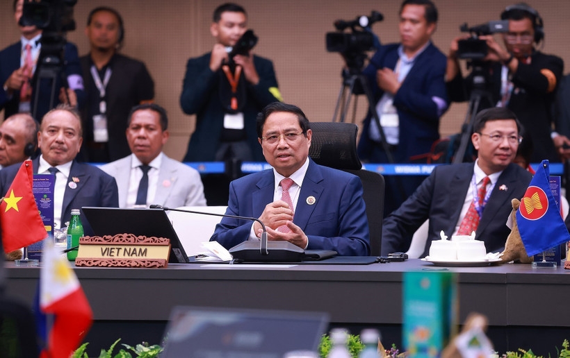 Prime Minister Pham Minh Chinh speaks at the 5th ASEAN – Australia Summit in Kuala Lumpur on October 28.