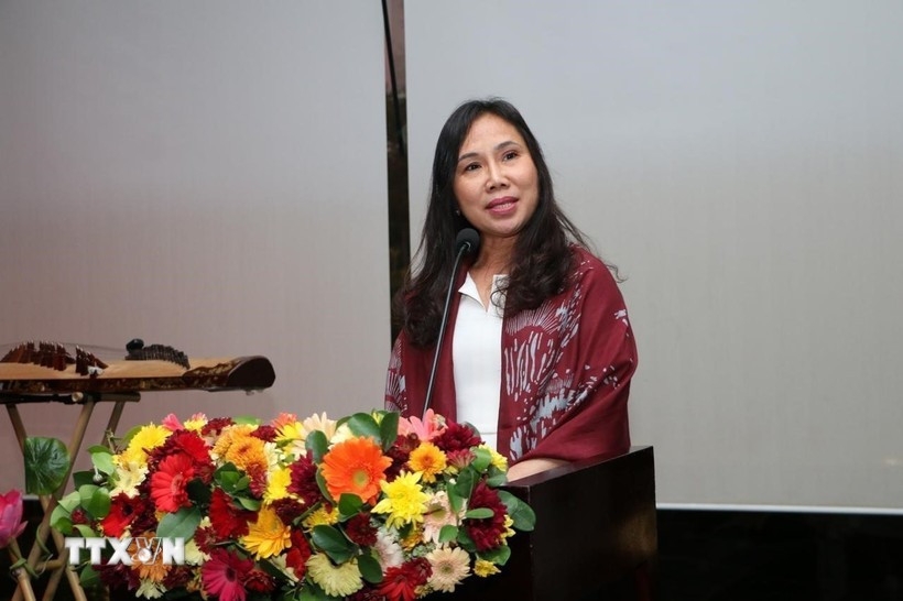 Vietnamese Ambassador to Sri Lanka Trinh Thi Tam addressing the event