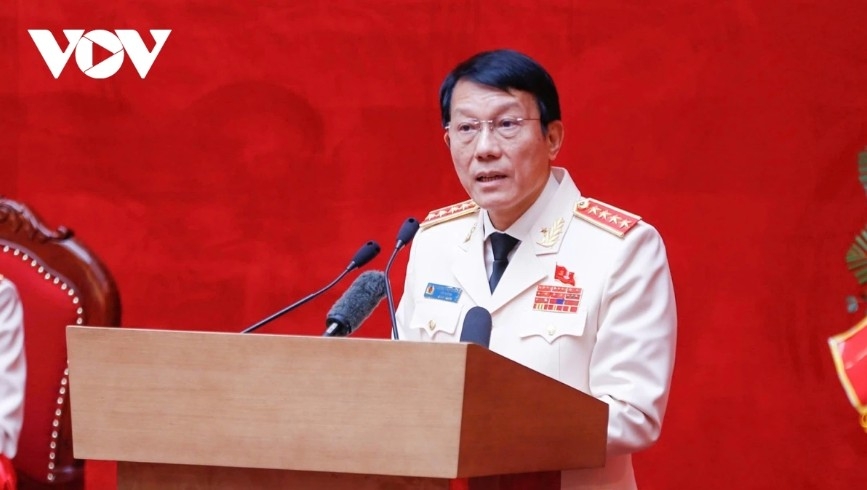 In his opening remarks, General Luong Tam Quang, Politburo member, Secretary of the Central Public Security Party Committee, and Minister of Public Security, emphasize the great significance of the 8th Congress of the Central Public Security Party Organization while affirming the growth and maturity of the People's Public Security force after 80-year development under the Party’s leadership.