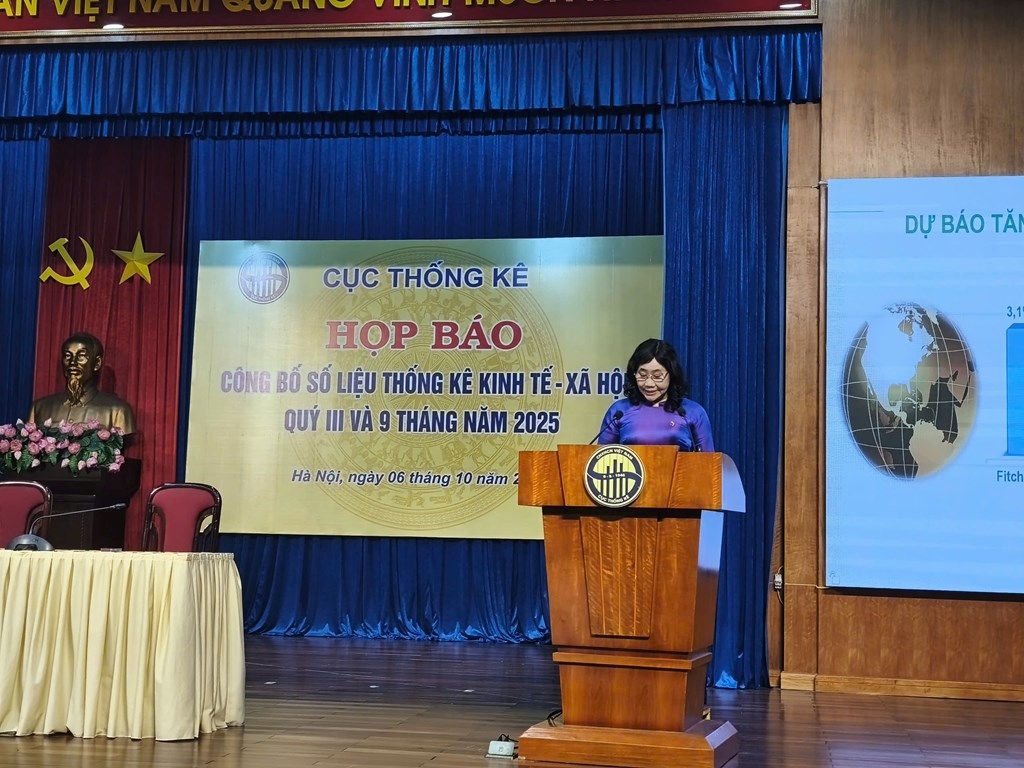 GSO Director General speaks at the press briefing (Photo: NSO)