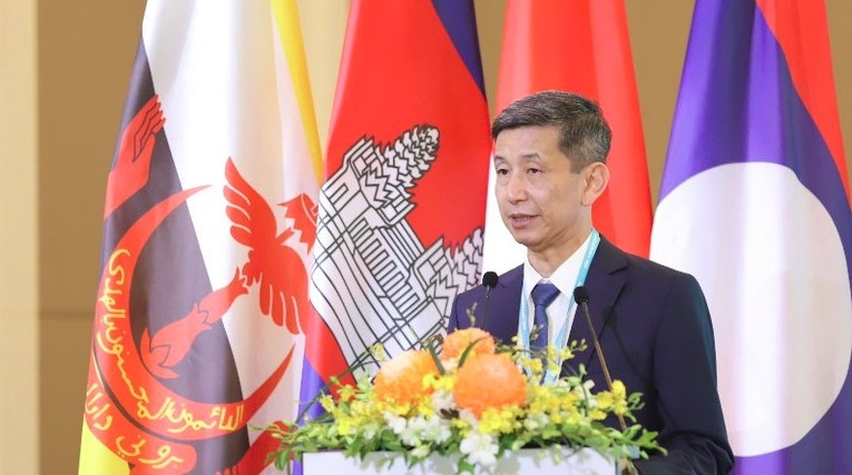 Director of the Vietnam Department of Sports Nguyen Danh Hoang Viet speaks at the event (Photo: nhandan.vn)