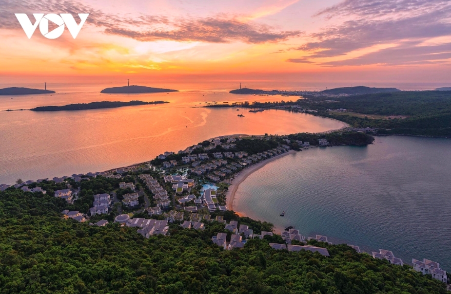 Beautiful sunset in Phu Quoc