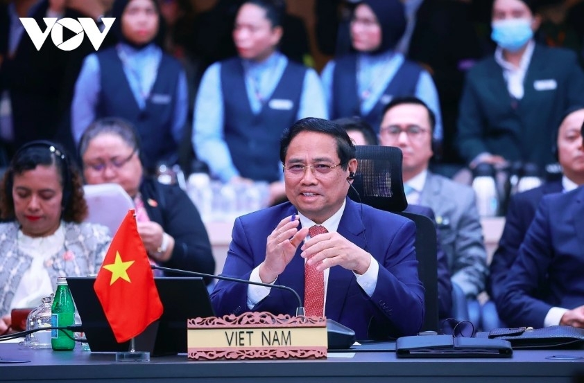 Prime Minister Pham Minh Chinh speaks at the event