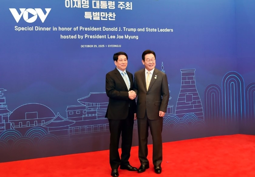 RoK President Lee Jae Myung welcomes President Luong Cuong