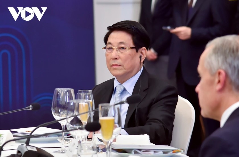 President Luong Cuong at the welcome dinner 