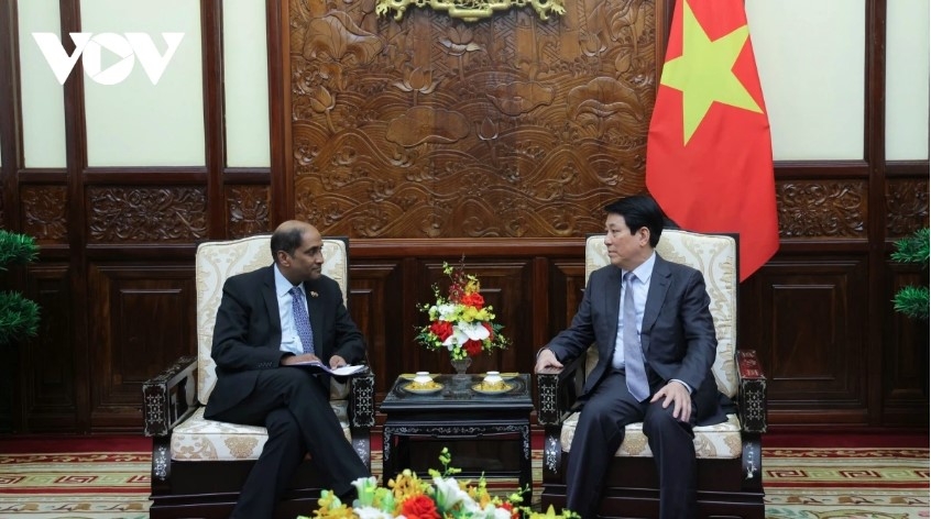 President Luong Cuong affirms his nation values strengthening ties with Singapore, a leading economic partner of Vietnam