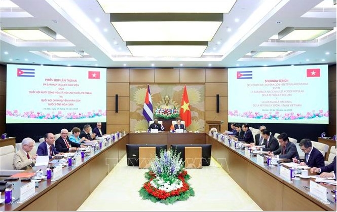 At the second session of the Vietnam-Cuba Inter Parliamentary Cooperation Committee (Photo:VNA)