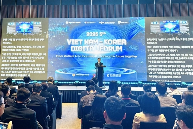 The fifth Vietnam-Korea Digital Forum took place in Hanoi, as part of Vietnam International Digital Week 2025. (Photo: baochinhphu.vn)