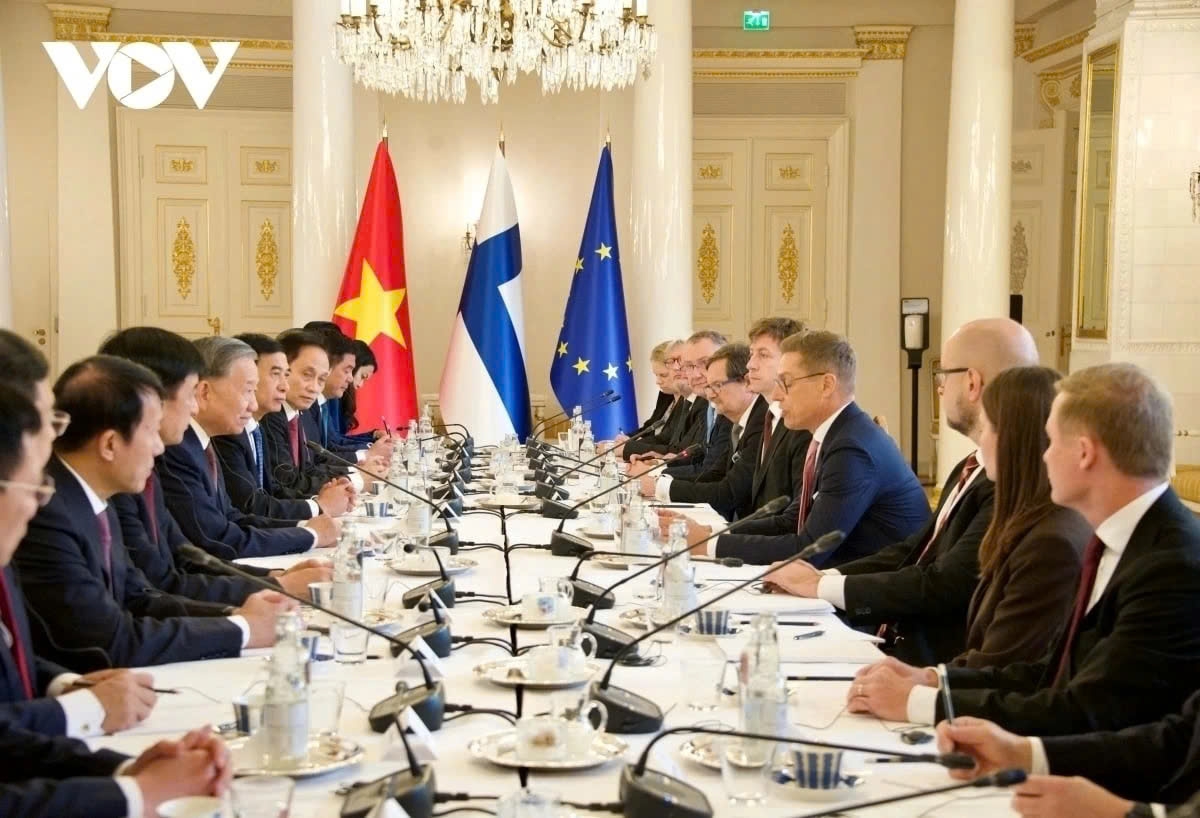 Vietnamese Party General Secretary To Lam and Finnish President Alexander Stubb hold talks in Helsinki