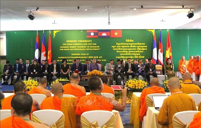 The opening ceremony of the third Cambodia – Laos – Vietnam Buddhist Summit takes place in Phnom Penh