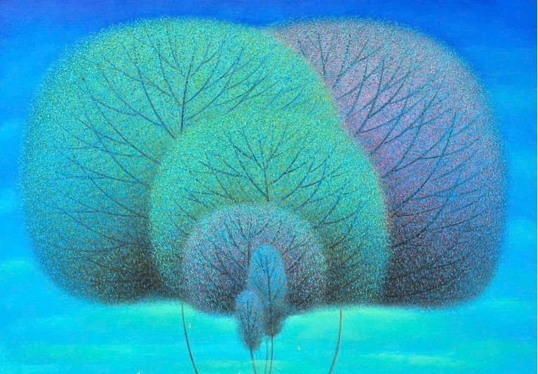 “‘Spring Arrives’ by Vu Cong Dien, oil on canvas, exhibited at Vietnam- Enchanting Beauty exhibition in London (Photo: nhandan.vn)