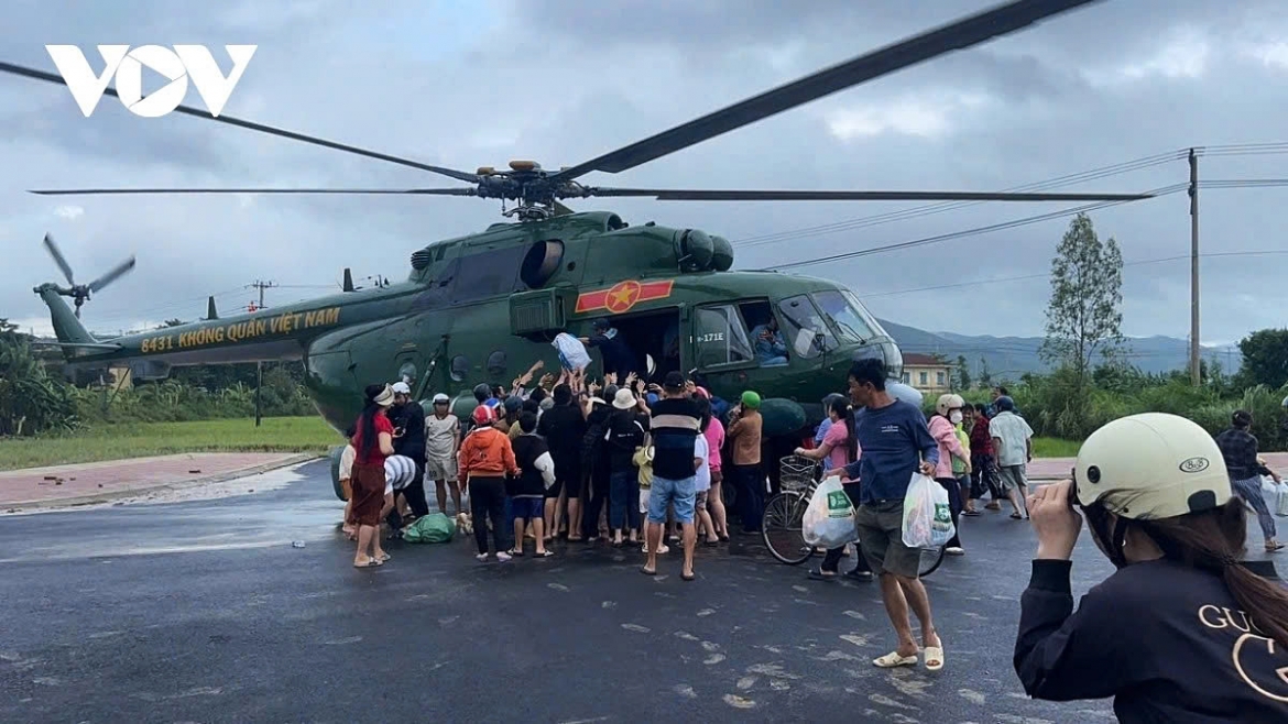 Airlift missions carry not only food and essential supplies, but also the compassion and care of the Party, the State, the armed forces, and the wider community.