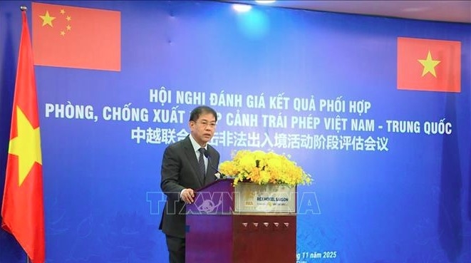  Vietnam Immigration Department leader speaks at the conference (Photo:VNA)