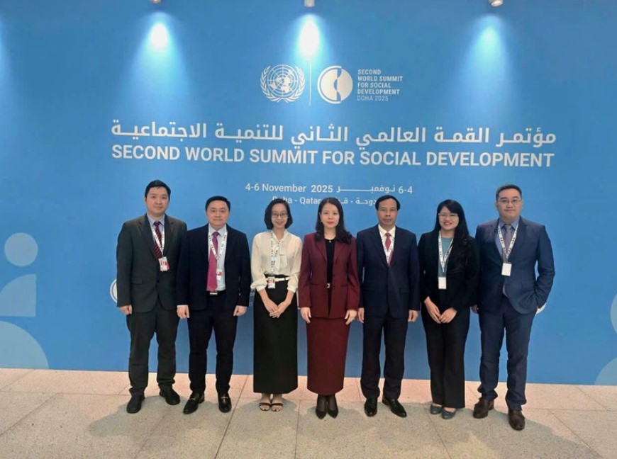 The Vietnamese delegation at the second World Summit for Social Development 2025. (Photo: VNA)