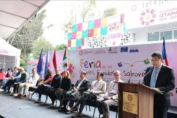 Vietnamese Ambassador to Mexico, Chair of the ASEAN Committee in Mexico Nguyen Van Hai speaks at the event (Photo: VNA)