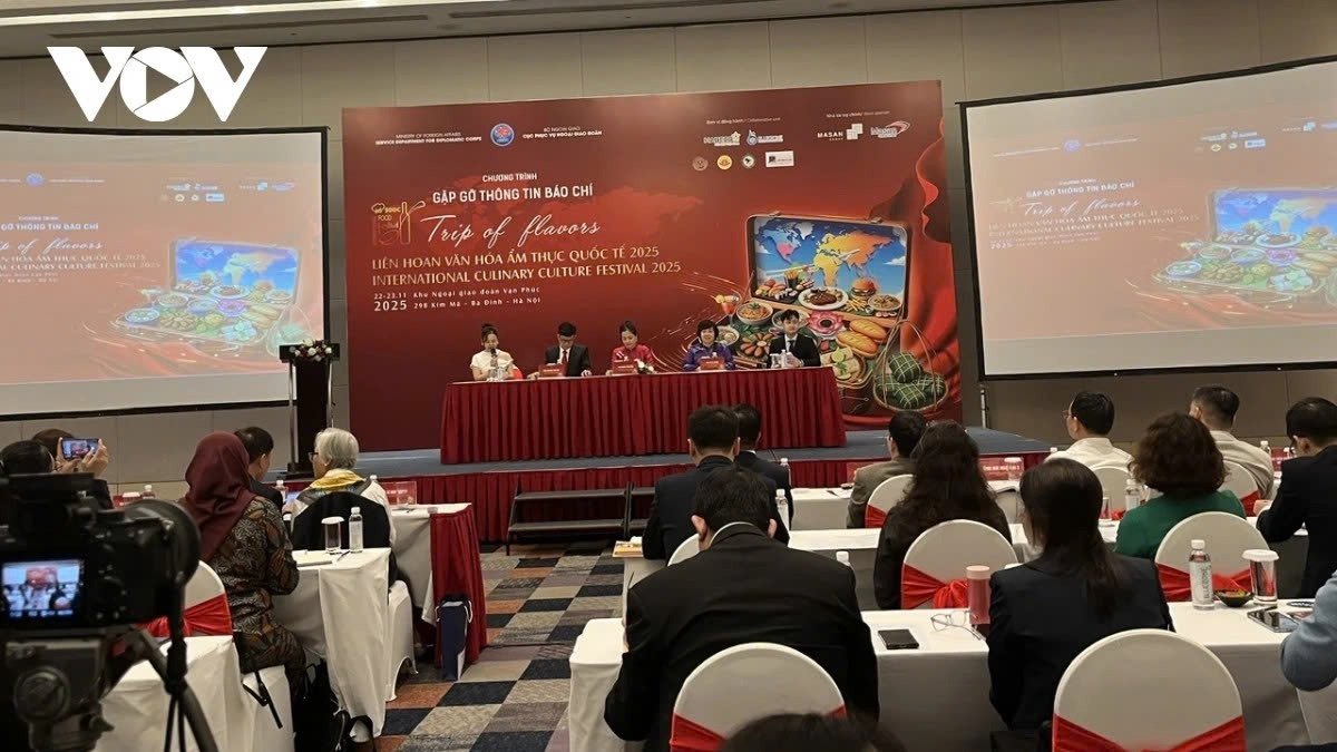 Delegates attend a press conference on International Culinary Culture Festival 2025