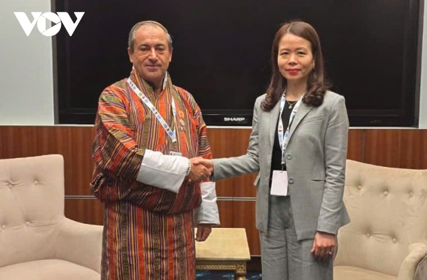 Deputy FM Nguyen Minh Hang and Minister of Foreign Affairs and Trade of Bhutan D.N. Dhungyel