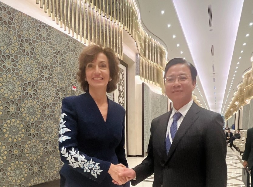 Deputy Minister of Foreign Affairs Ngo Le Van meets UNESCO Director-General Audrey Azoulay