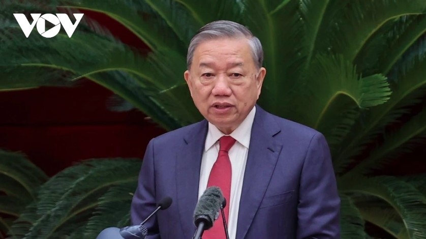  General Secretary To Lam delivers opening speech at the Party Central Committee's 14th session