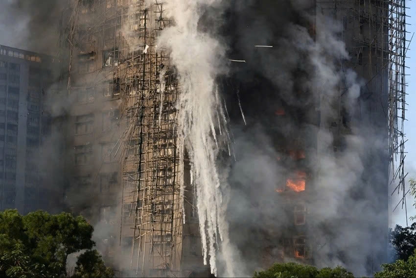 The Wang Fuk Court residential apartment complex fire in Tai Po District, Hong Kong, kills more than 50. (Photo: Reuters)