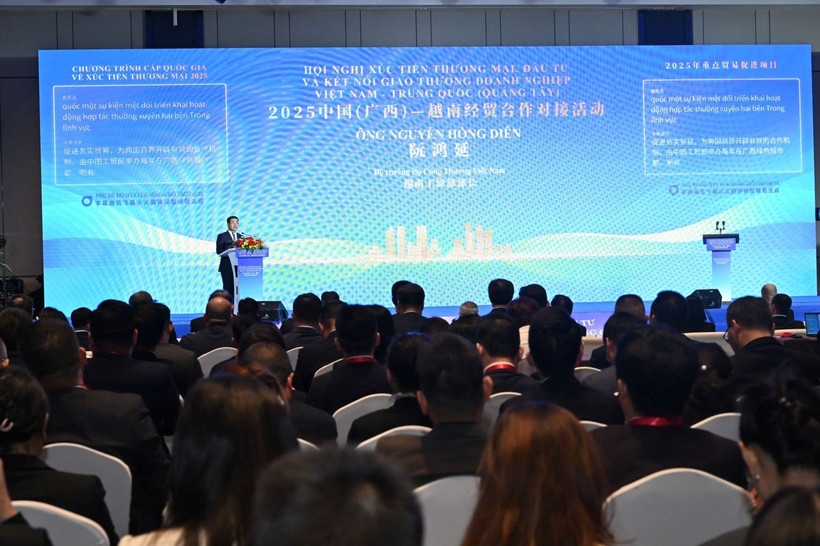 An overview of the Vietnam–China (Guangxi) Trade, Investment Promotion, and Business Connection Conference (Photo: VNA)