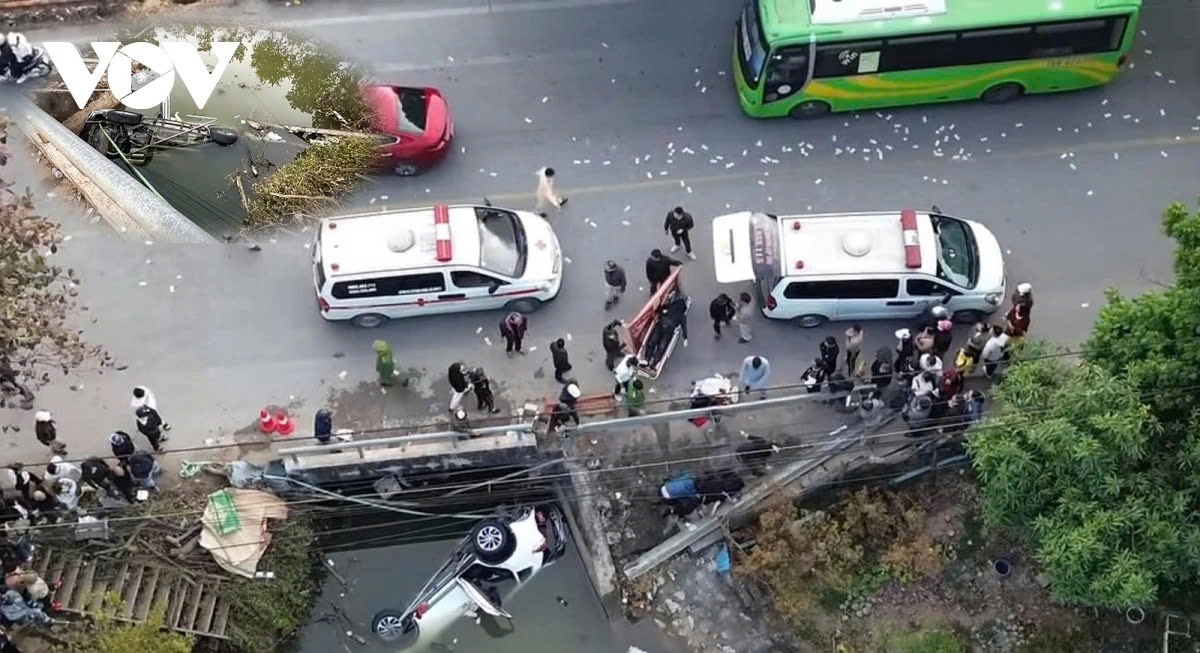 2.1. At least seven people from the same family were killed and two others injured after a seven-seater vehicle veered off the road and plunged into a roadside canal in Nam Dinh in January 2025.