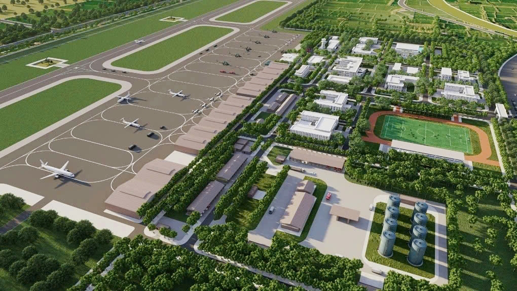 Design rendering of Gia Binh International Airport in Bac Ninh province. (Photo: VGP)