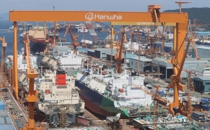Hanwha Ocean’s Geoje shipyard facility (Photo: Yonhap)