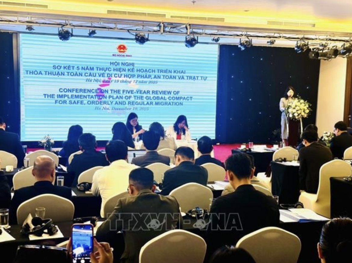At the conference reviewing five years of Vietnam's implementation of the plan to implement the UN Global Compact for Safe, Orderly and Regular Migration (GCM). (Photo: VNA) (Photo: VNA)